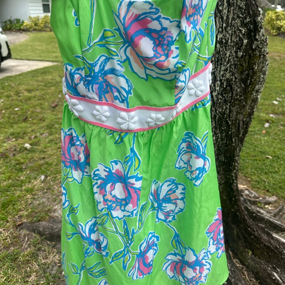 Lilly Pulitzer Green Floral Dress